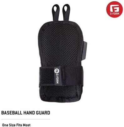 Г -форма на елитна рачна заштита - Поддршка за бејзбол зглоб - заштитник и чувар на зглобот - црна, една големина