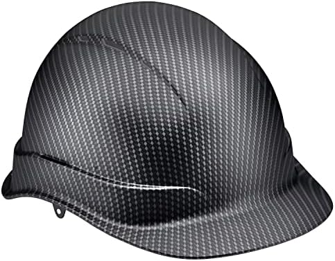Acerpal Cap Style Vented Hard Hat Osha Construction Worksed Одобрена безбедносна кацига, класичен дизајн на црни јаглеродни влакна
