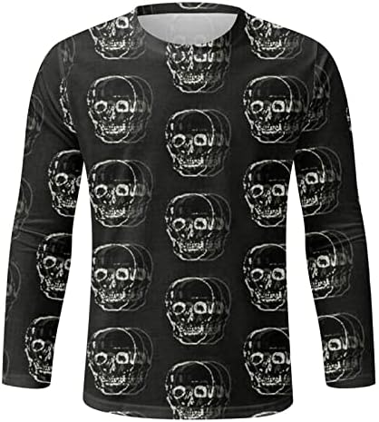 Ноќта на вештерките 3D дигитални врвови мажи Ноќта на вештерките лилјак печати маица блуза со долги ракави, смешни графички маички
