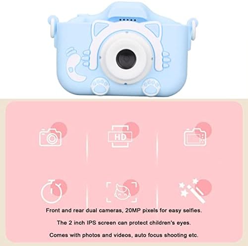 Детска камера, преносна детска видео камера со заштитна обвивка и лента, дигитална камера од 1080p HD за деца на возраст 3