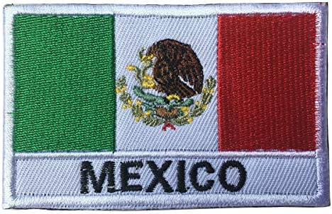 Мексико Национално знаме амблем извезено железо-лепенка