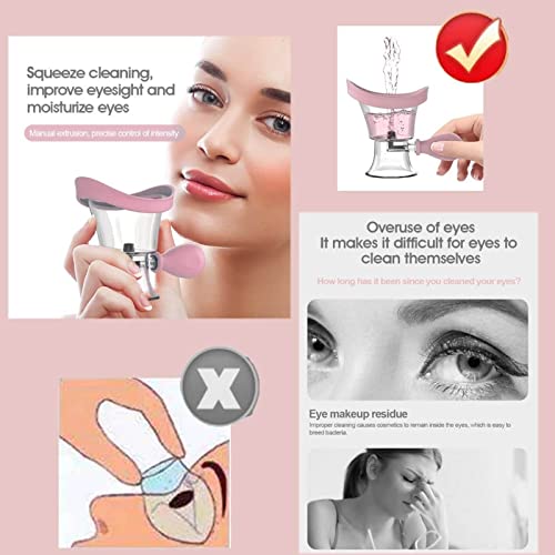 Куп за миење на очите Axlofo®, комплет за бања за миење на очите, силиконска чаша за очи за ефикасно чистење на очите, смирувачки уморни