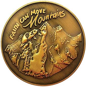 Верата Може Да Се Движат Планините Предизвик Монета, Антички Позлатени, Побара И Тоа Ќе Се Даде На Вас Монета