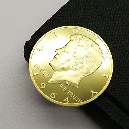 1964 Американскиот Претседател Кенеди Медал Либерти Монета Американскиот Национален Амблем Ќелав Орел Комеморативна Златна Копија За Домашна Соба Канцелариски Де?