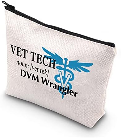 ЦОТМО Смешни Ветеринар Технологија Дефиниција ДВМ Wrangler Ветеринар Технологија Хумор Подарок Патент Торбичка Шминка Торба