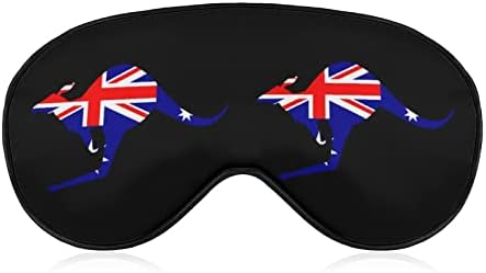 Кенгур Австралиско Знаме Маска За Очи За Спиење Затемнување Ноќни Врзани Очи Со Прилагодлив Ремен За Мажи Жени Патуваат Јога Дремка