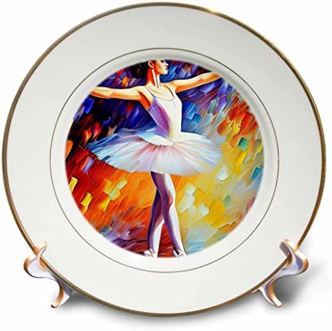 3drose балет дигитална уметност - зачудувачки танцување на балерина. Богати пламени бои - плочи