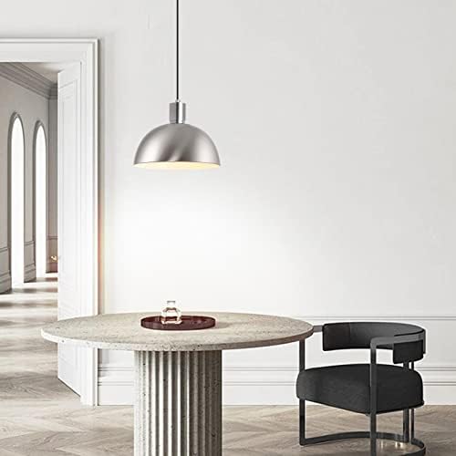 Harwisup модерен приклучок во приврзок светло, сребрен баухаус стил што виси ламби што се приклучуваат на wallидот, вклучен/исклучен