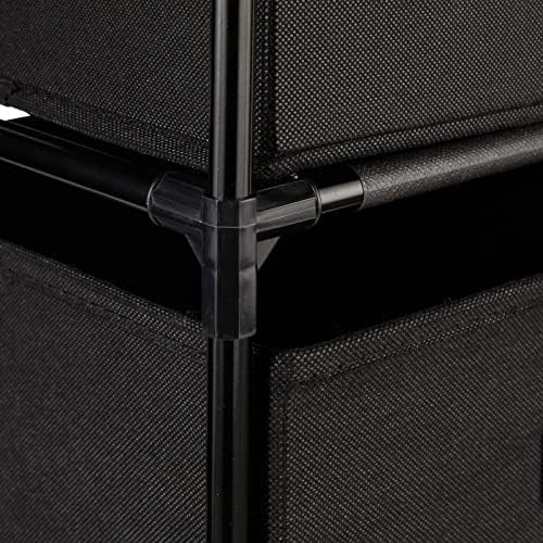 Juvale црна 4 фиока за фиоки, стока за складирање ткаенина за спална соба, расадник, единица за организатор на плакари
