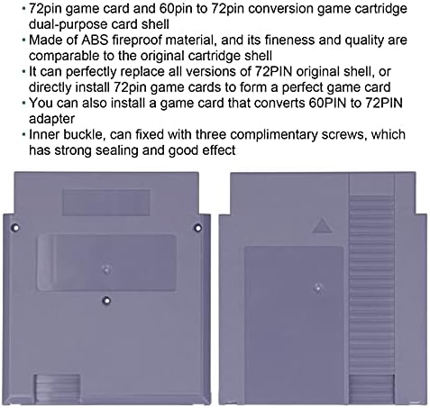 Kuidamos Game Console Cantridge Shell, 60Pin до 72pin Game Caster Case Case Cover Cover Cart Cartridge Caster Caster Замена на игри со