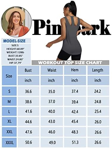 Врво на тренингот PINSPARK за жени Отворени резервоари за јога, без ракави, атлетски мускулен резервоар за мускули, лабаво вклопување