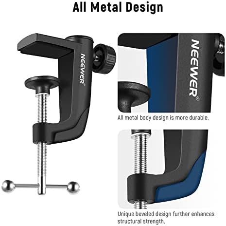 Метална табела за метална метална монтажа Ц за засилување на микрофон за суспензија на ножици за ножици за ножици со прилагодлива завртка
