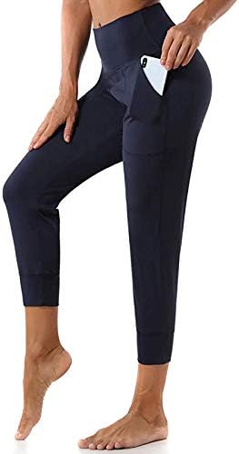 Thermanенски термички јога панталони GDJGTA, со високи половини, контролни руно, обложени хеланки, зимски тренингот, трчање хулахопки со џебови
