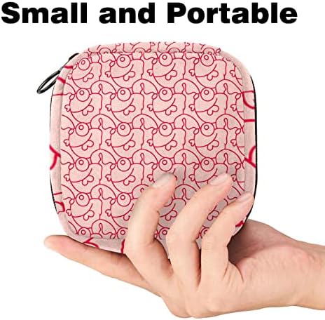 Оријукан санитарна торба за складирање на салфетка, преносна менструална подлога вреќи со патенти, торбичка за складирање на