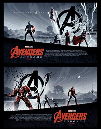 Avengers Endgame 11 x15.5 сет од 2 оригинални промо филмски постер IMAX AMC Marvel Iron Man Captain American American Thor Hulk