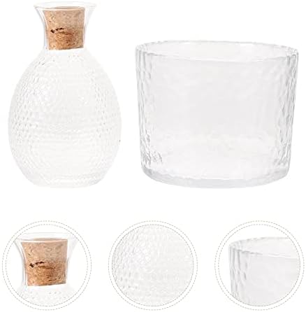 Хемотон вечера поставува чаши поставени стакло сет јапонски стакло, постави стакло за шише шише чекан образец за садови со саксија