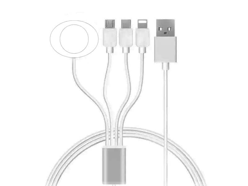 4-во-1 кабел за полнење, USB 2.0-Вклучува тип Ц, молња, микро USB, магнетски Apple Watch