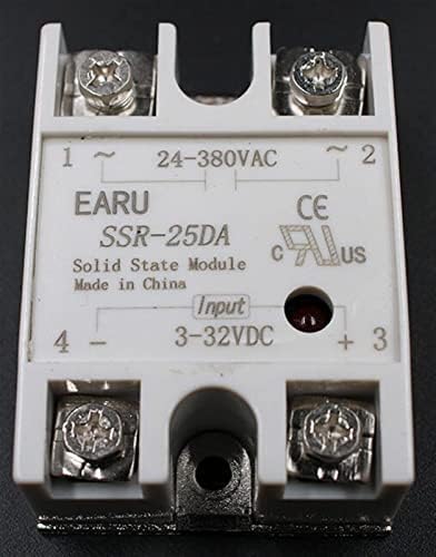 PIKIS 1PC SSR-25 DA SSR-25DA 25A SSR RELEY Влез 3-32VDC излез 24-380VAC за PID температурен контролер на напон трансформатор на напон