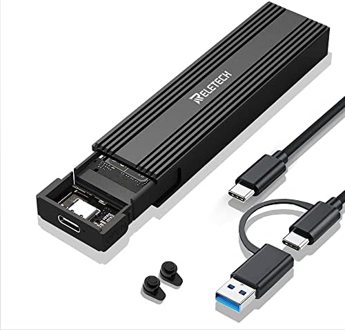 Reletech M. 2 SSD Пренослив USB3. 1 тип-C 10Gps хард Диск случај, Поддржува NVMe/SATA два протоколи, Погоден За MacBook SSD Комплет Gen