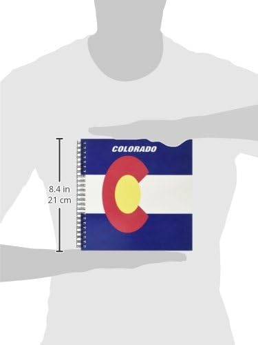3drose DB_45060_1 Државно знаме на книга за цртање во Колорадо, 8 на 8-инчи