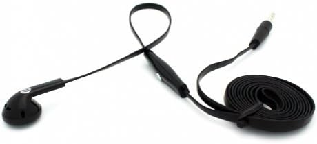 Рамен кабел црна рака на моно -слушалки со моно слушалки со единечен слушалки за слушалки за спринт kyocera milano, sprint LG G Flex, Sprint