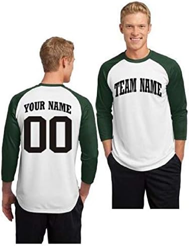 Обична маица за бејзбол со 3 четвртина од ракав