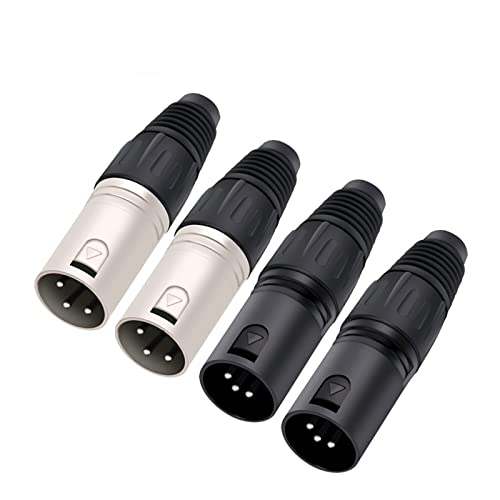 Gruni 3 Pin X L R машки приклучок за приклучок микрофон m i c адаптер XLR кабелски терминален конектор за аудио жица 10 парчиња
