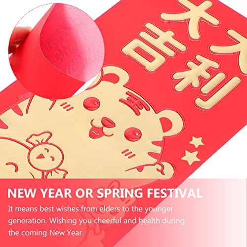 Кабилок Азиски Декор 60 парчиња Година На Црвените Пликови 2022 Пролетен Фестивал Џеб За Пари Црвени Пакети Кинеска Нова година Среќа