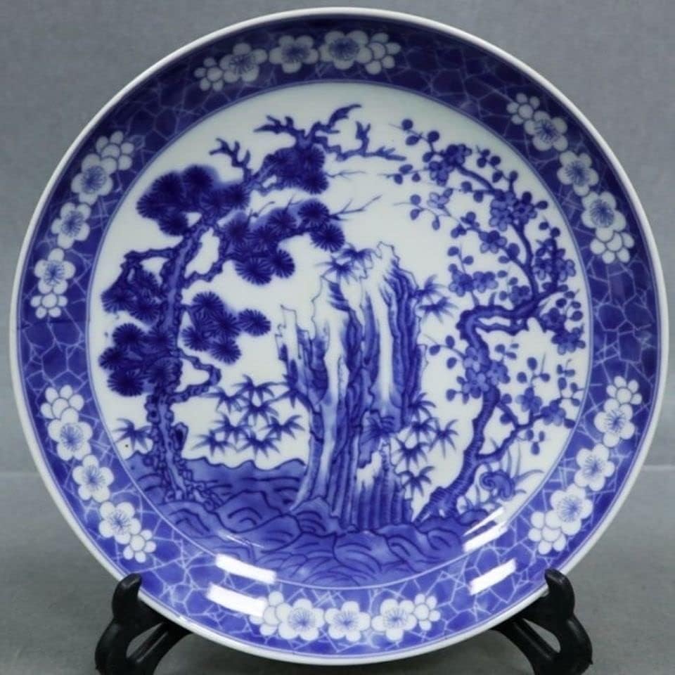 CZDYUF античка колекција бор од слива слива керамичка чинија домашни украси за украсување украси