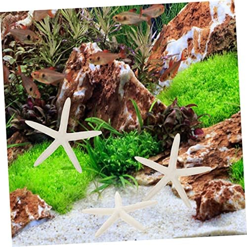 Јардве 5 парчиња симулација starвездена риба бела украси мини моливи вештачки пара starвезда риба школки под вода фигурини морско