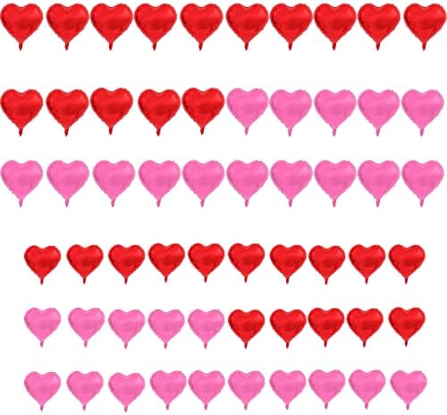 80 Парчиња 5 инчен Мини Црвена Срцева Фолија Балон за Дипломирање Свадба Невестински Туш Годишнина Денот На Вљубените Ангажман Брак Партија Украси Материјали