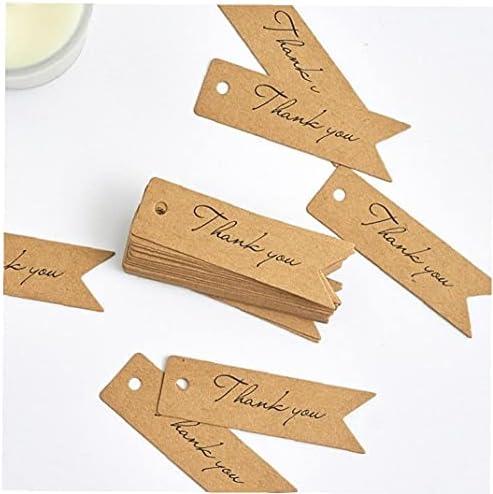 200 парчиња ознаки за хартија Крафт рачно изработени етикети за обележување DIY занаетчиски обележи ознака за хартија за подароци бела