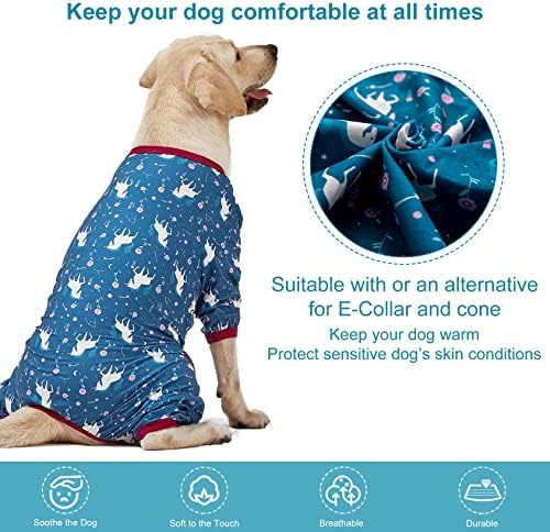 Ловипет голема кошула за миленичиња за кучиња - подмолна за кучиња палта, анти -лижење, олеснување за анксиозност од миленичиња,