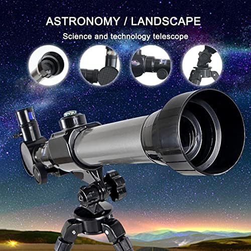 Астрономски телескоп за деца и почетници, 50мм отвор од 600мм фокусно stargazing HD рефрактор телескоп, влез на астрономски телескоп, рефракторски