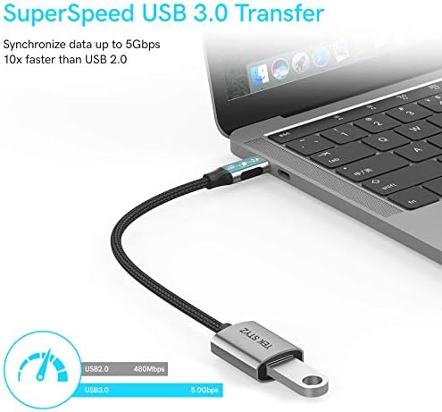 TEK Styz USB-C USB 3.0 адаптер компатибилен со вашиот Realme 9 5G брзина OTG Type-C/PD машки USB 3.0 женски конвертор.