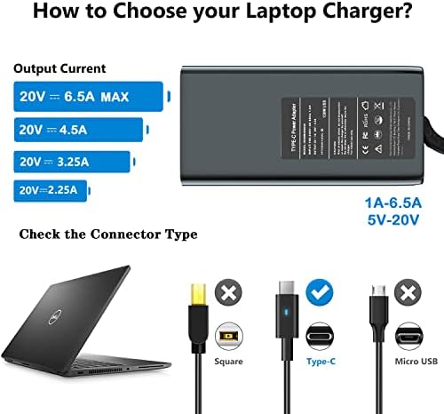 Заменски Dell 130W USB C лаптоп полнач за Dell XPS 15 17 2IN1 9575 9500 9510 9700 9710 прецизност 5530 2IN1 5550 5750 3560