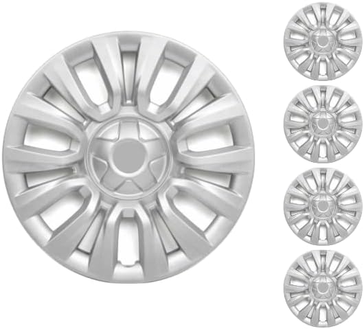 Копри сет од покривка од 4 тркала од 15 инчи сребрен Hubcap Snap-on одговара на Toyota