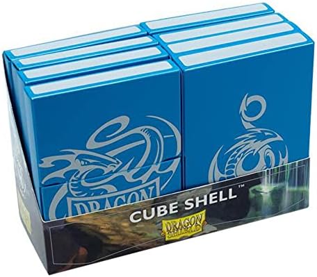 Arcane Tinmen Dragon Shield Card Card Box - Cube Shell Blue 8 единици - Трајни и цврсти TCG, складирање на картички OCG - Компатибилен