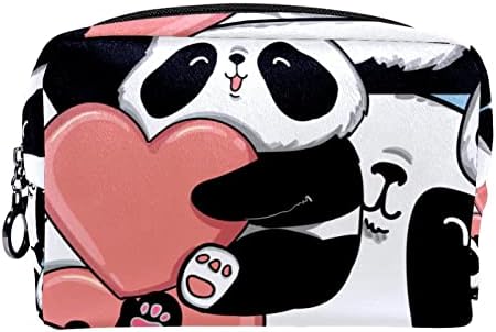 Мала Торба За Шминка, Патент Торбичка Патување Козметички Организатор За Жени и Девојки, Цртан Филм Животно Срце Панда
