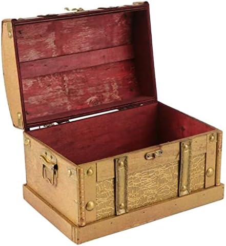 РЕТРО Дрвена Пиратска Кутија За Складирање На Кутии За Складирање На Ситници Ситница За Чување На Богатство На Богатство Декор Без Заклучување