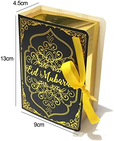 КУЈИФДС Еид Мубарак Фаворизира Кутии Рамазан Кутија За Бонбони Кутија За Пакување Бајрам Кутија За Пакување Бајрам Декорација За Забави