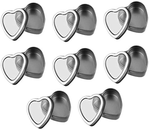 Zerodeko 8PCS Исклучителна декоративна форма на срцев облик на калајски кутии за кутии за складирање кутии за кутии за колачиња