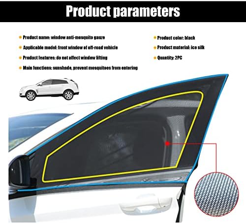 AJXN пакет-2 автомобил предниот дел на прозорецот Сонцето Сончеви сенки се вклопуваат за SUV, дише мрежен автомобил Странични прозорец,