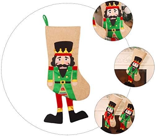 Абоофан Оревокршач војник чорап Божиќна торба за подароци чорапи бонбони торбичка прекрасна Божиќна чорапи за забава