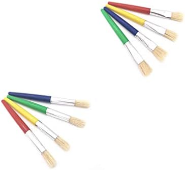 Supvox 28 парчиња четки за бојадисување за деца пластична рачка графити бои четкички за уметници четки за бои