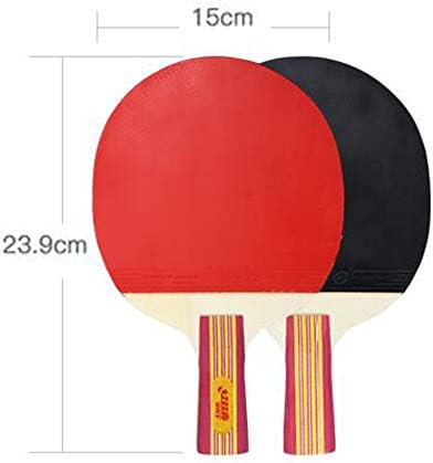 Sshhi 2 starsвезди пинг -понг лопатка, 5 дебела плоча со слој, удобна рачка за почетници цврста / како што е прикажано / 23,9 х 15см