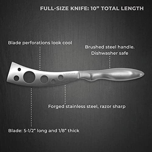 Artenostro Topknife 5-1/8 Италијански нож за сирење - рачка од не'рѓосувачки челик - вклучена кутија за подароци