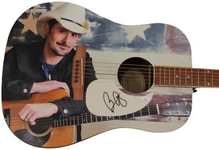 Бред Пајсли потпиша автограм целосна големина Една од еден вид обичај 1/1 Гибсон епифон Акустична гитара BBB w/ James Spence Authentication