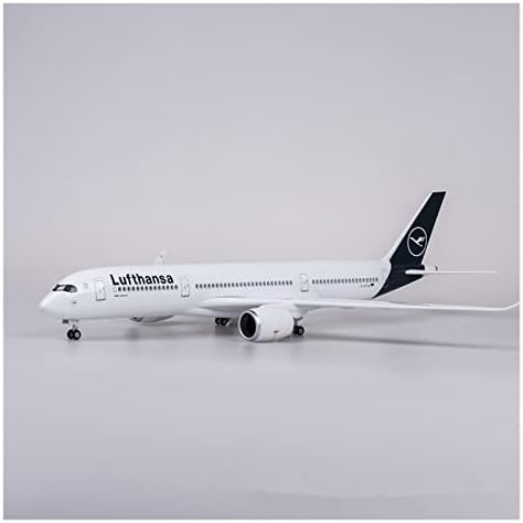 Модели на авиони 1: 142 Пластична смола модел се вклопуваат FFOR Lufthansa Airbus A350 Airplane со светла и тркала за собирање на