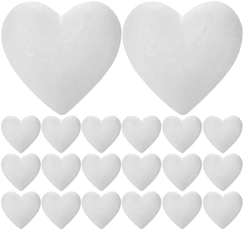 Лековити занаетчиски табели занаетчиски занаетчиски пена срца 20 парчиња полистирен пена полистирен пена од срце срце, ден топки срцеви